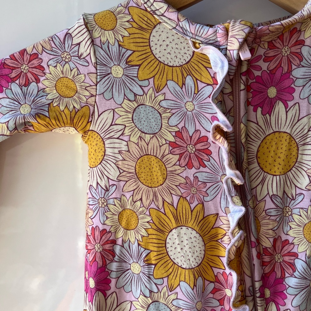 Posh Peanut Pink and Yellow Floral Romper